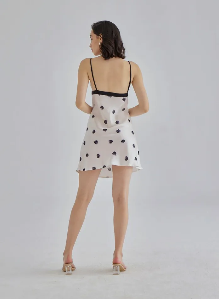 Silk Maison Prints and Patterns FeatheryPetals PrintSilkSlipDress Print 8211 Women