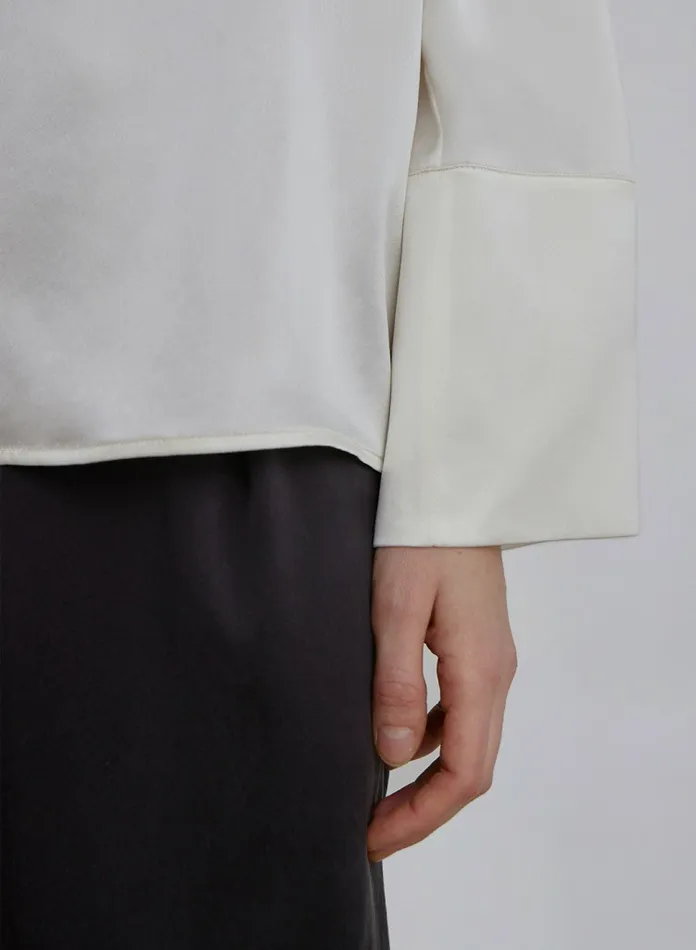 Silk Maison Shirts Shoulder Pad Silk Shirt Ivory 8211 Women Silk Maison Shirts Shoulder Pad Silk Shirt Ivory 8211 Women