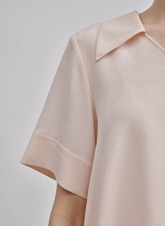 Silk Maison Shirts Washable Asymmetric Silk Blouse Blush 8211 Women