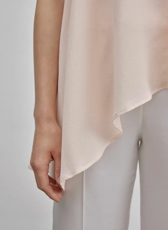 Silk Maison Shirts Washable Asymmetric Silk Blouse Blush 8211 Women