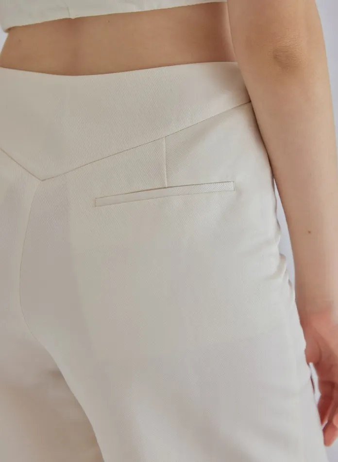 Silk Maison ShortsandPants White Quartz Silk Blend Shorts Ivory 8211 Women