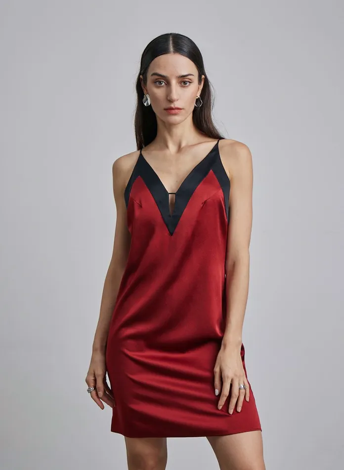 Silk Maison Slip Dresses Devils Silk Slip Dress Burgundy 8211 Women
