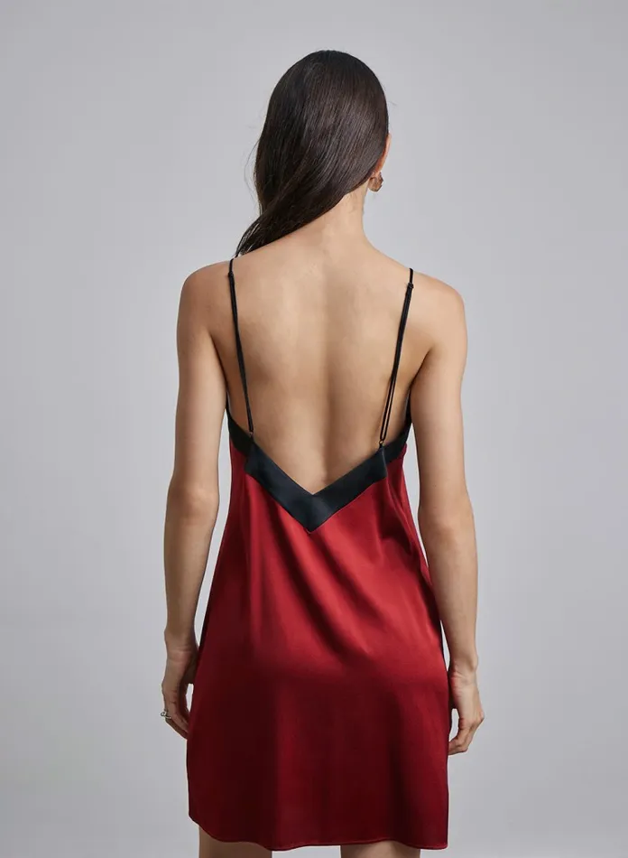 Silk Maison Slip Dresses Devils Silk Slip Dress Burgundy 8211 Women