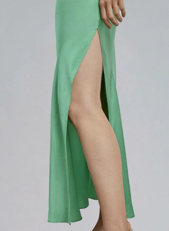 Silk Maison Slip Dresses Lime Cocktail Silk Maxi Slip Dress Lime 8211 Women
