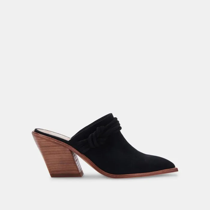 Sita Mules Black Suede Women Dolce Vita Mules and Clogs