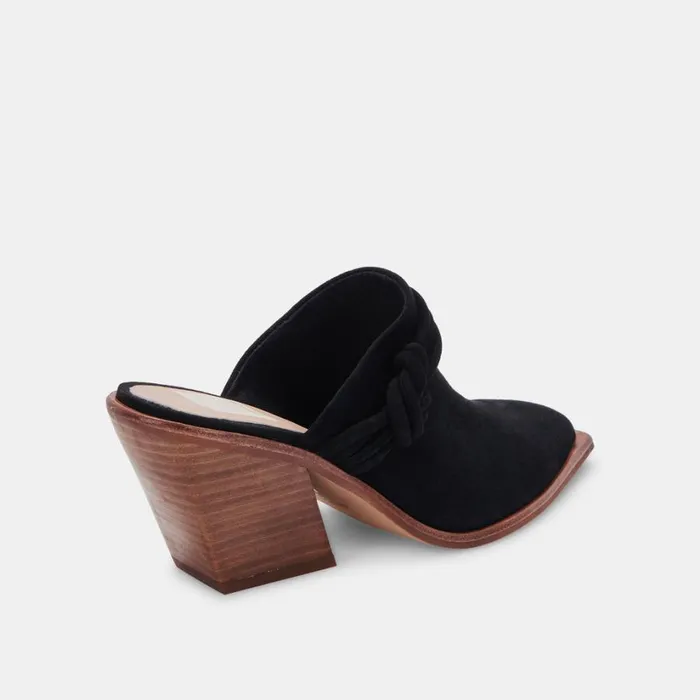 Sita Mules Black Suede Women Dolce Vita Mules and Clogs