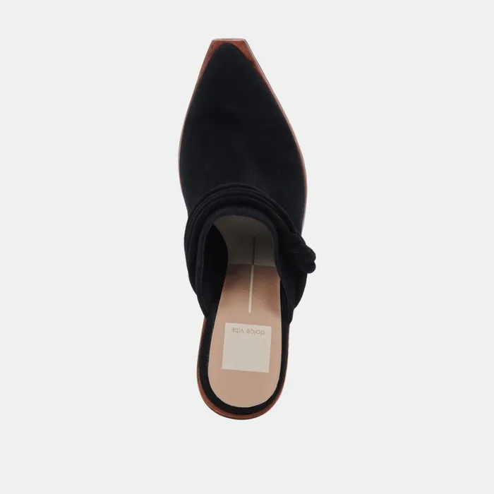 Sita Mules Black Suede Women Dolce Vita Mules and Clogs