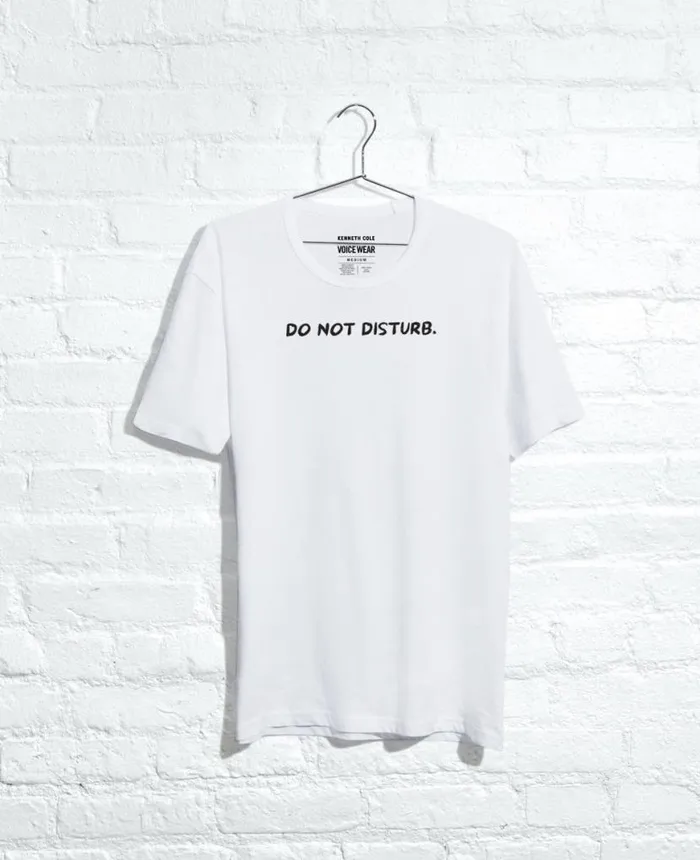 Site Exclusive Do Not Disturb TShirt White MenWomen Kenneth Cole TShirts