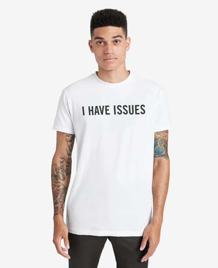 Site Exclusive I Have Issues TShirt White Men Kenneth Cole Polos and TShirts Site Exclusive I Have Issues TShirt White Men Kenneth Cole Polos and TShirts
