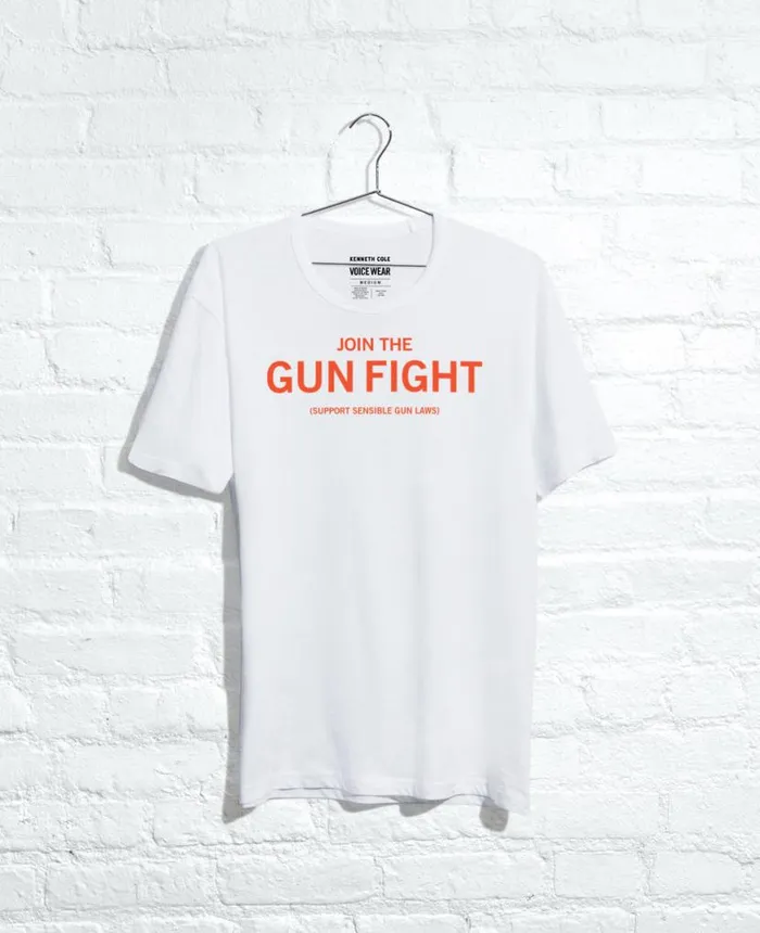 Site Exclusive Join The Gun Fight TShirt White MenWomen Kenneth Cole TShirts