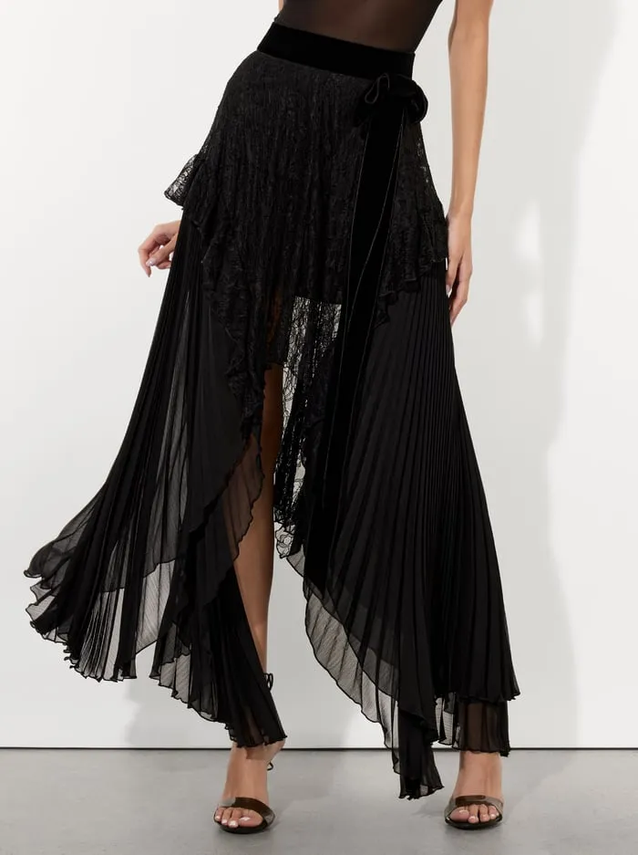 Skirts Women Alice Olivia Coralia Midi Skirt Black