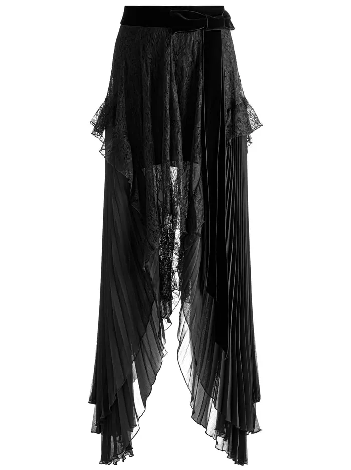 Skirts Women Alice Olivia Coralia Midi Skirt Black