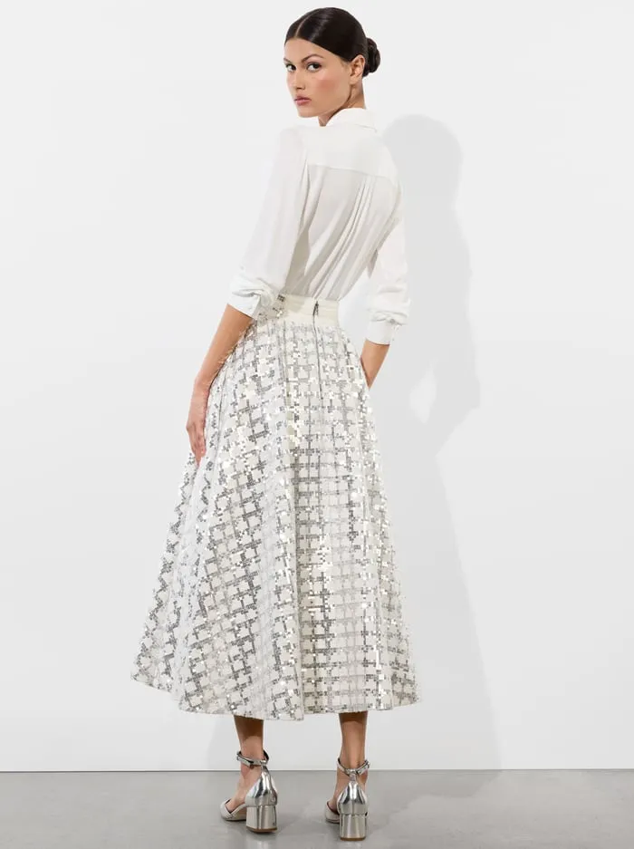 Skirts Women Alice Olivia Nilda Voluminous Skirt Off White