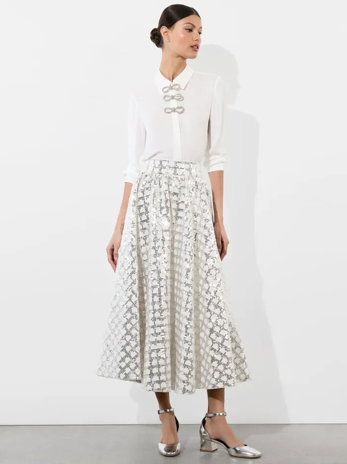 Skirts Women Alice Olivia Nilda Voluminous Skirt Off White