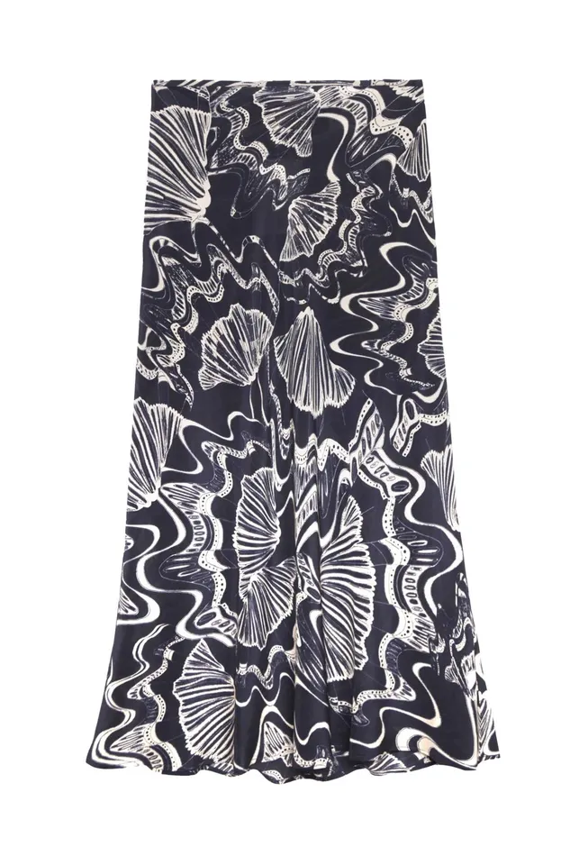 Skirts Women RIXO Kelly Navy Psychedelic Shell Skirts Women RIXO Kelly Navy Psychedelic Shell