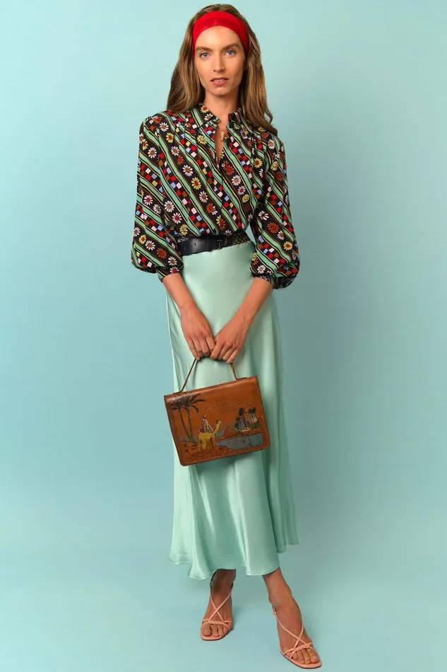 Skirts Women RIXO Kelly Pastel Green