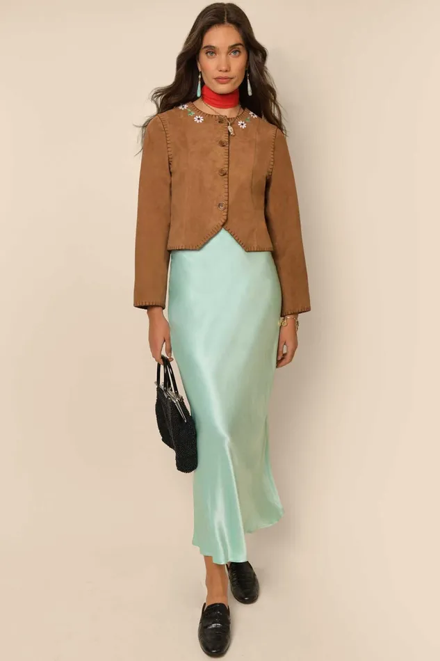 Skirts Women RIXO Kelly Pastel Green Skirts Women RIXO Kelly Pastel Green
