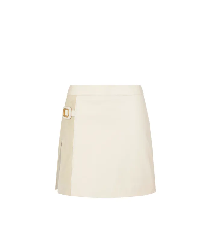 Skirts Women TOM FORD SHINY GOAT PLONGE039 AND CASHMERE SUEDE MINI SKIRT