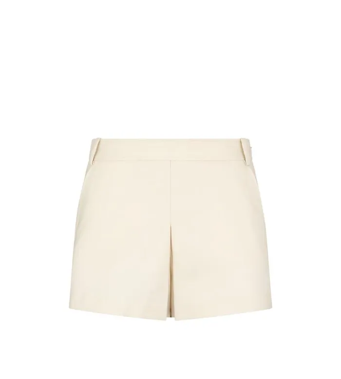 Skirts Women TOM FORD WOOL SILK TWILL TAILORED PLEATED SKORT Ecru
