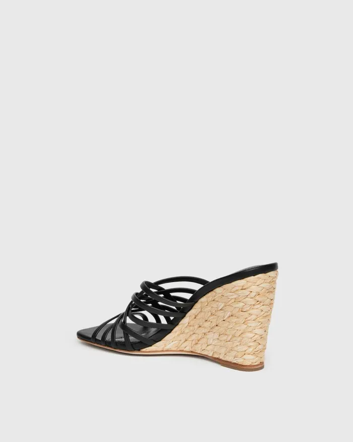 Skyler Wedge 8211 Black Leather Women PAIGE Heels and Wedges Skyler Wedge 8211 Black Leather Women PAIGE Heels and Wedges