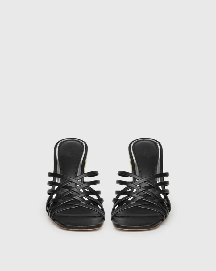 Skyler Wedge 8211 Black Leather Women PAIGE Heels and Wedges Skyler Wedge 8211 Black Leather Women PAIGE Heels and Wedges