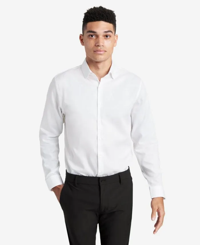SlimFit ButtonDown Stretch Dress Shirt With TEK FIT White Men Kenneth Cole Shirts SlimFit ButtonDown Stretch Dress Shirt With TEK FIT White Men Kenneth Cole Shirts
