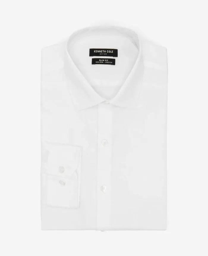 SlimFit ButtonDown Stretch Dress Shirt With TEK FIT White Men Kenneth Cole Shirts SlimFit ButtonDown Stretch Dress Shirt With TEK FIT White Men Kenneth Cole Shirts