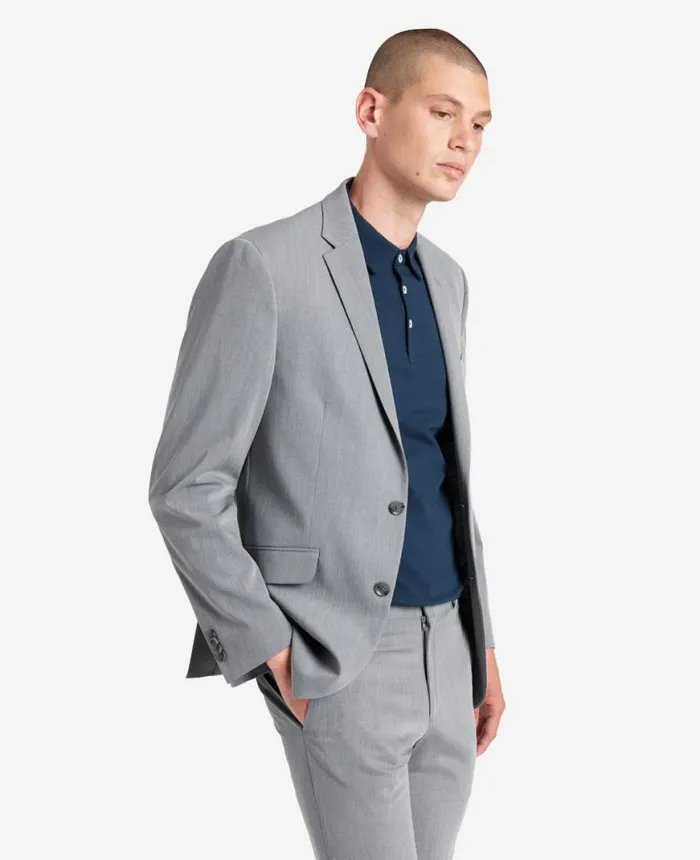 SlimFit Stretch Suit Separate Jacket Light Grey Men Kenneth Cole Suits and Suit Separates