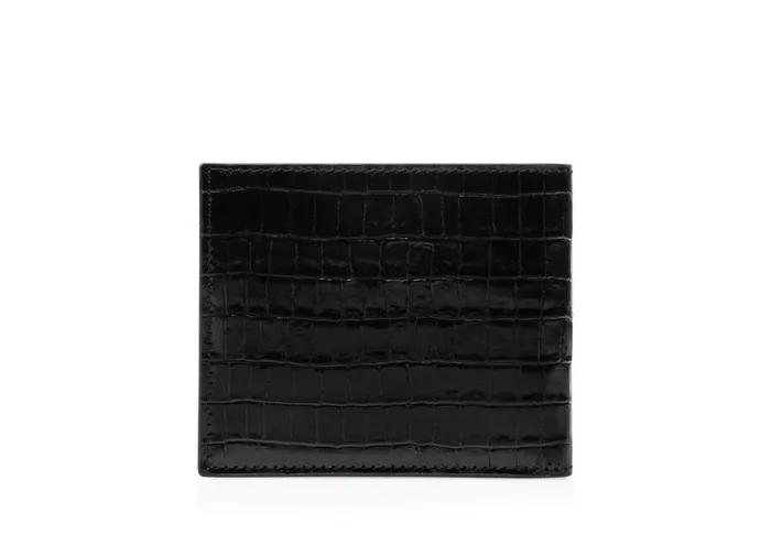 Small Leather Goods Men TOM FORD GLOSSY PRINTED CROC CLASSIC BIFOLD WALLET Black Small Leather Goods Men TOM FORD GLOSSY PRINTED CROC CLASSIC BIFOLD WALLET Black