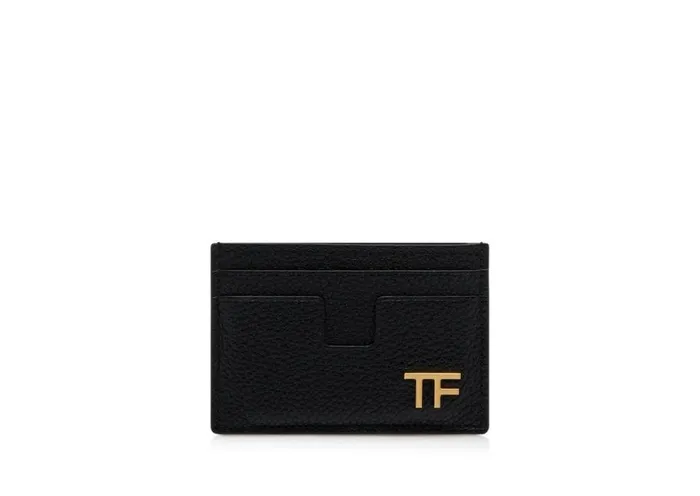 Small Leather Goods Men TOM FORD GRAIN LEATHER CARDHOLDER Black