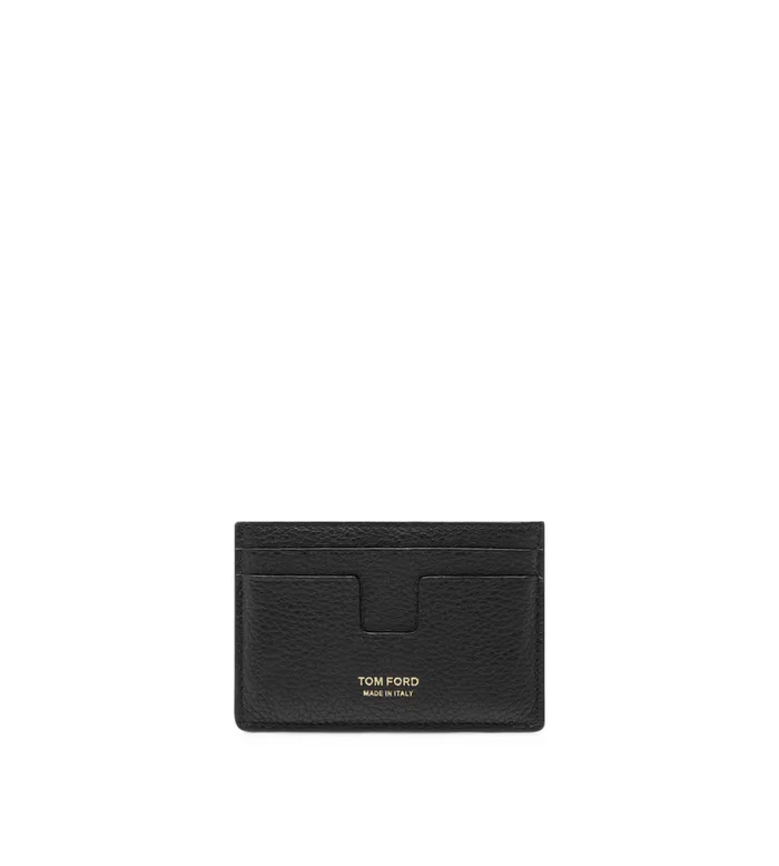 Small Leather Goods Men TOM FORD GRAIN LEATHER CLASSIC CARDHOLDER Black