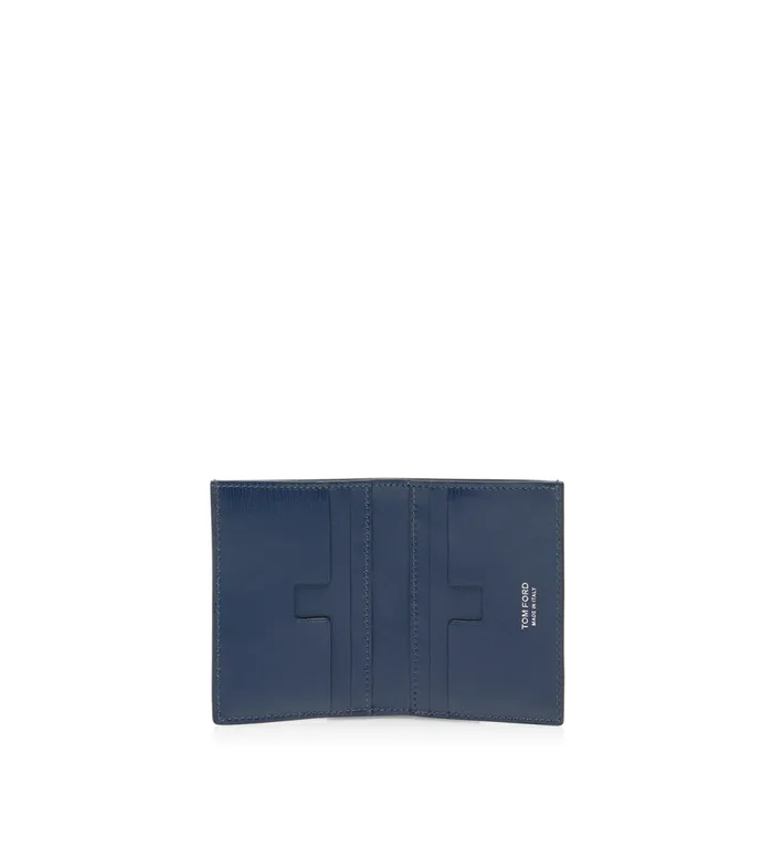 Small Leather Goods Men TOM FORD GRAIN LEATHER FOLDING CARDHOLDER Denim Blue Small Leather Goods Men TOM FORD GRAIN LEATHER FOLDING CARDHOLDER Denim Blue