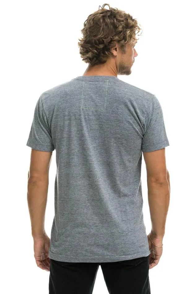 SMILEY 2 CREW TEE 8211 HEATHER GREY Men Aviator Nation Tees