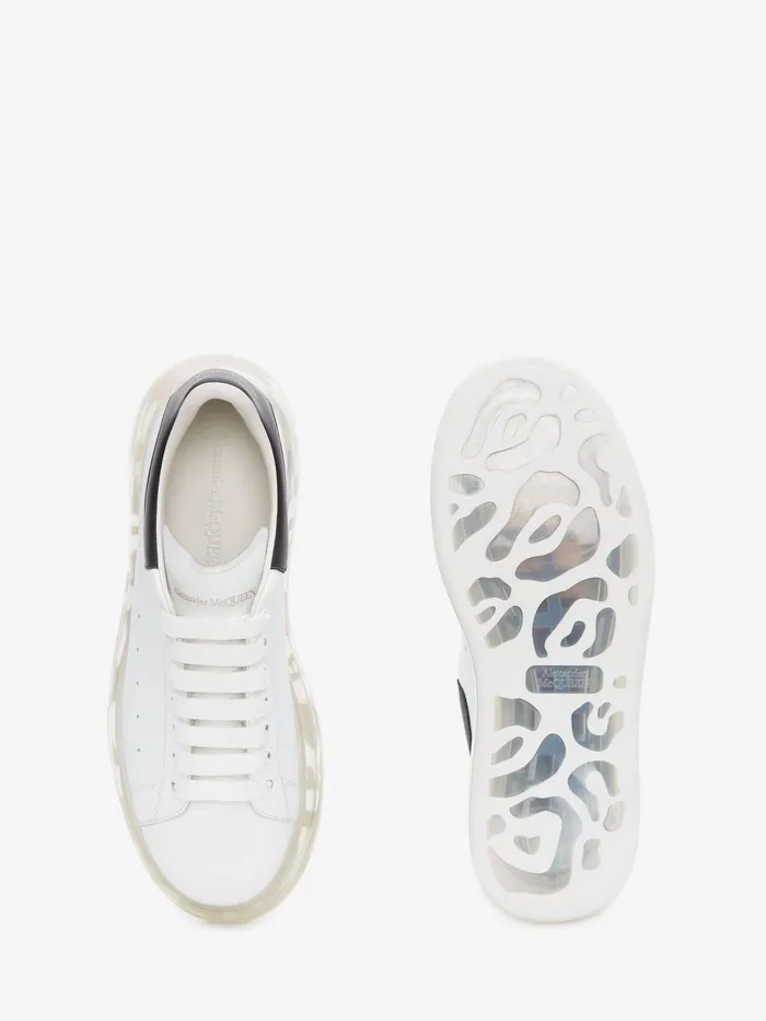 Sneakers Men Alexander McQueen Oversized Transparent Sole Sneaker Whiteblack Sneakers Men Alexander McQueen Oversized Transparent Sole Sneaker Whiteblack
