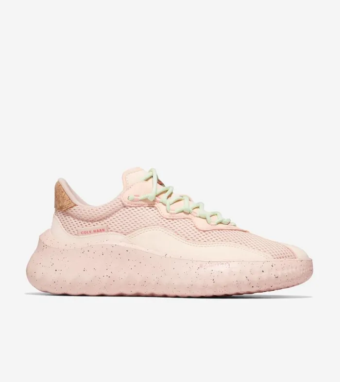 Sneakers Women Cole Haan Generation ZERGRAND II SQL Silver Peonysea Glass