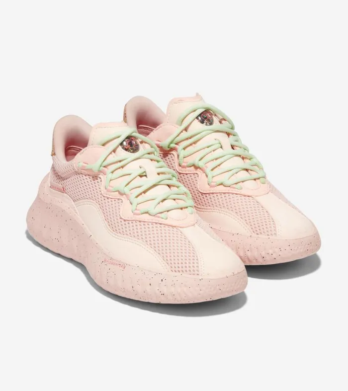 Sneakers Women Cole Haan Generation ZERGRAND II SQL Silver Peonysea Glass