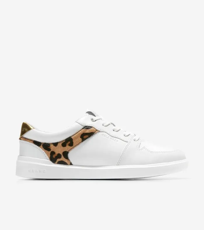 Sneakers Women Cole Haan Grand Crosscourt Modern Tennis Sneaker Whiteocelot Printgold