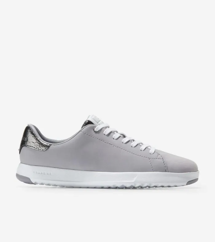 Sneakers Women Cole Haan GrandPr Tennis Sneaker Dapple Graysilver Croc Printwhite