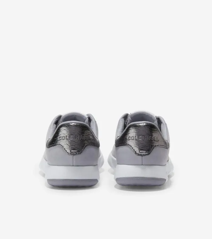 Sneakers Women Cole Haan GrandPr Tennis Sneaker Dapple Graysilver Croc Printwhite