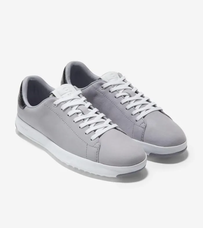 Sneakers Women Cole Haan GrandPr Tennis Sneaker Dapple Graysilver Croc Printwhite