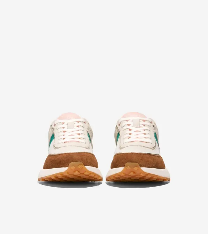 Sneakers Women Cole Haan GrandPr Wellesley Sneaker Ivorynylongolden Toffee Suedeadventurine Suede