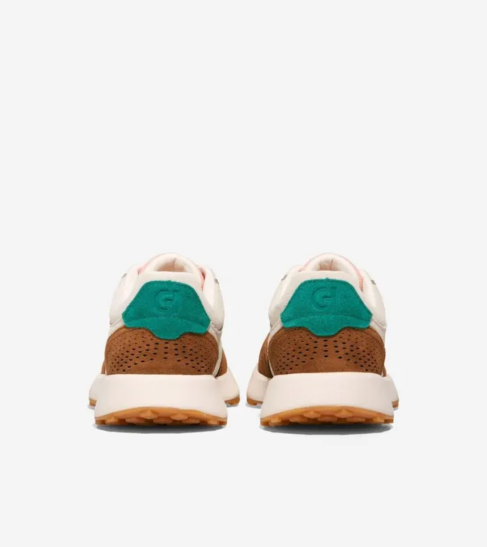 Sneakers Women Cole Haan GrandPr Wellesley Sneaker Ivorynylongolden Toffee Suedeadventurine Suede