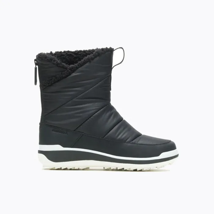 Snowcreek Sport Mid Zip Polar Waterproof Black Women Merrell Boots
