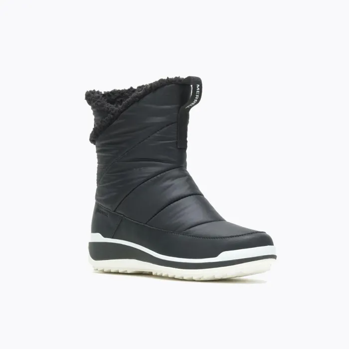 Snowcreek Sport Mid Zip Polar Waterproof Black Women Merrell Boots