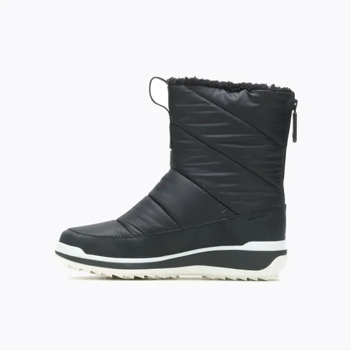 Snowcreek Sport Mid Zip Polar Waterproof Black Women Merrell Boots