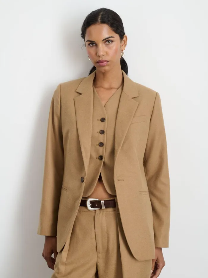 Soho Blazer In Wool Camel Women Alex Mill Set Dressing