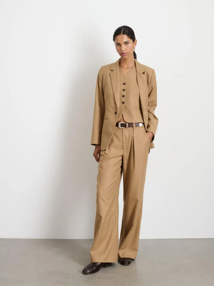 Soho Blazer In Wool Camel Women Alex Mill Set Dressing