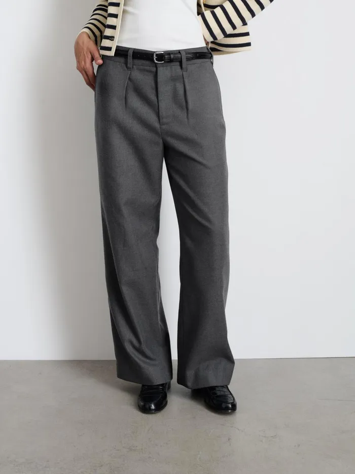 Soho Trouser In Wool Charcoal Women Alex Mill Set Dressing