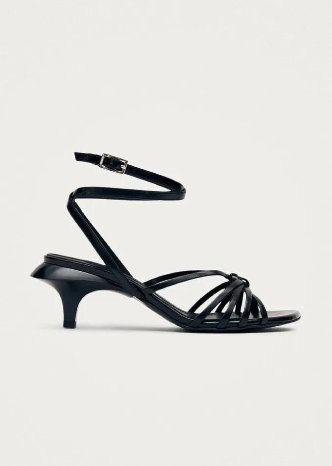 Soleia Black Leather Sandals Women ALOHAS Sandals