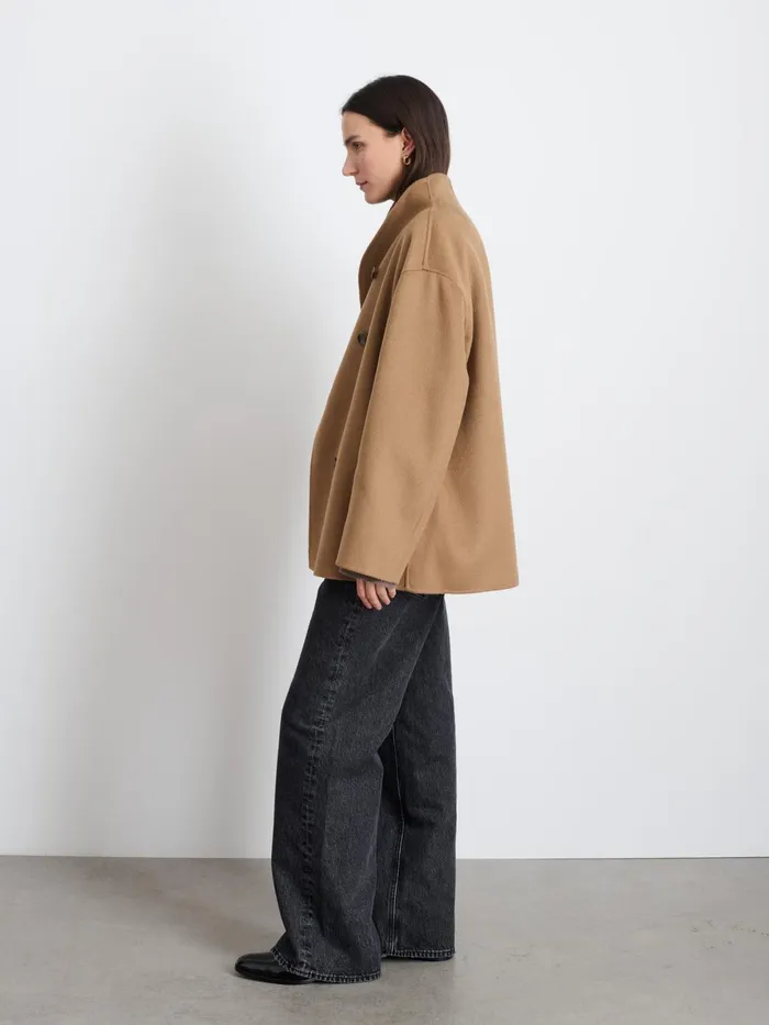 Sophia Coat In Wool Camel Women Alex Mill Jackets Outerwear